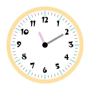 Clock vector 11:10am or 11:10pm Stock Illustration