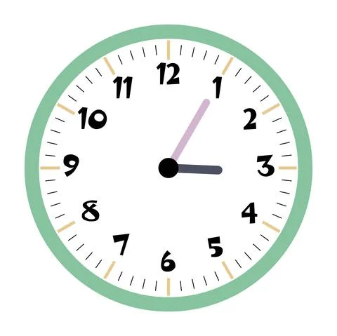 Clock vector 3:05am or 3:05pm Stock Illustration