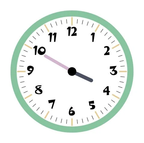 Clock vector 3:50am or 3:50pm Stock Illustration