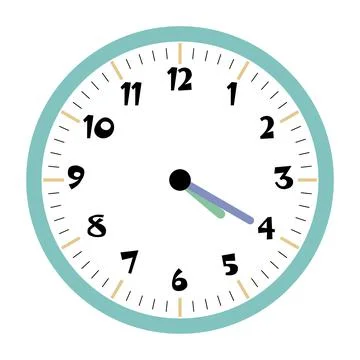 Clock vector 4:20am or 4:20pm Stock Illustration