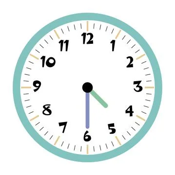 Clock vector 4:30am or 4:30pm Stock Illustration