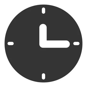 Clock Vector Icon Flat Illustration Stock Illustration