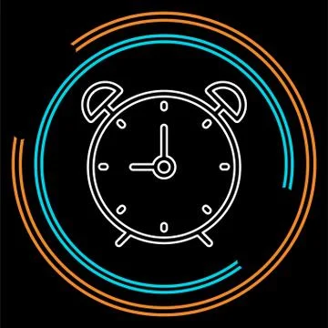 Clock vector icon Stock Illustration