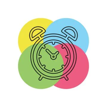 Clock vector icon Stock Illustration