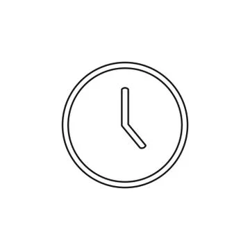 Clock vector icon Stock Illustration