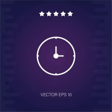 Clock vector icon Stock Illustration