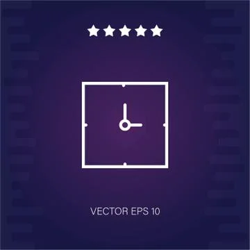 Clock vector icon Stock Illustration