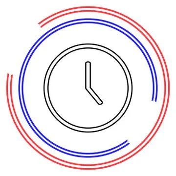 Clock vector icon Stock-Illustration