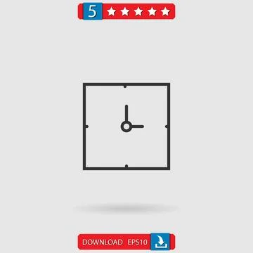 Clock vector icon Stock Illustration