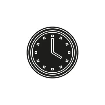 Clock vector icon, time Stock Illustration
