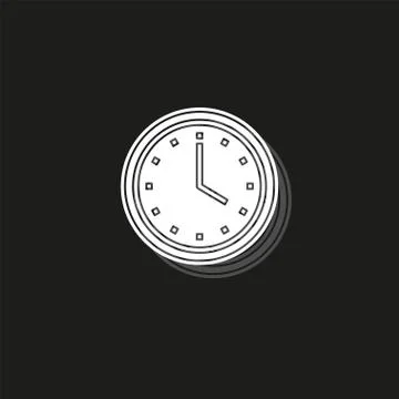 Clock vector icon, time Stock Illustration