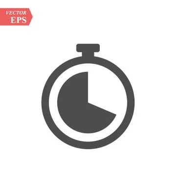 Clock vector icon. Time vector illustration. Trendy Flat style for graphic de Stock Illustration