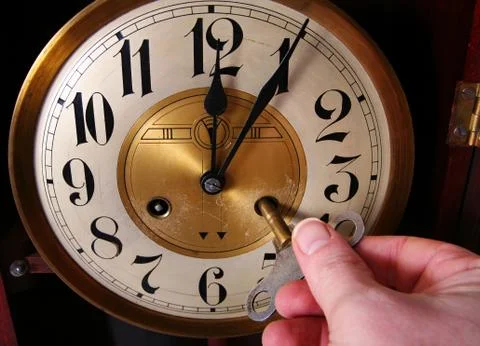 Clock vintage midnight Stock Photos