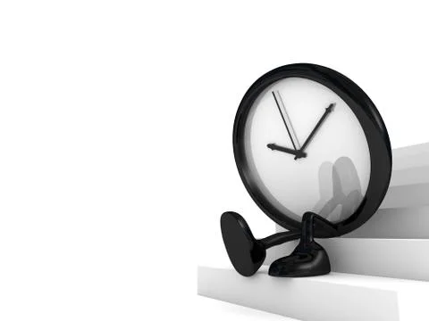 Clock waiting Stock Illustration