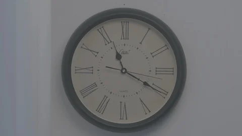 A clock on the wall Stock Footage 119576012