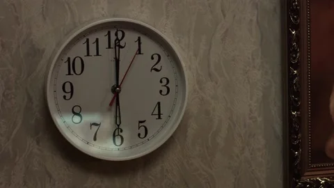 Clock on the wall Stock Footage 142930075
