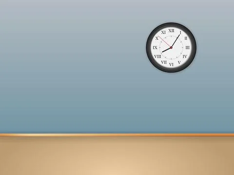 Clock on wall Stock Illustration