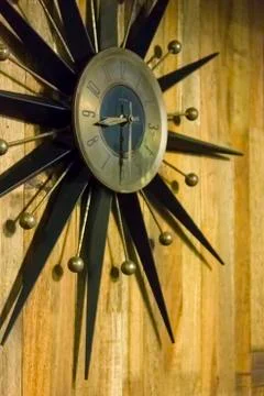 Clock on wall Stock Photos