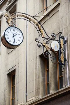 Clock on the wall. Stock Photos
