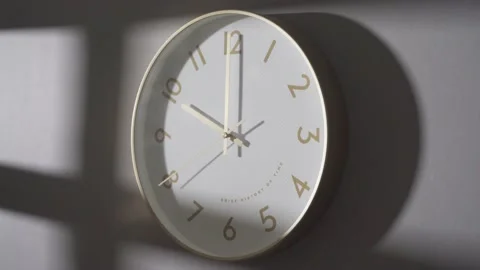 The clock on the wall showed 10:00,the second hand goes past. Stock Footage 162656165