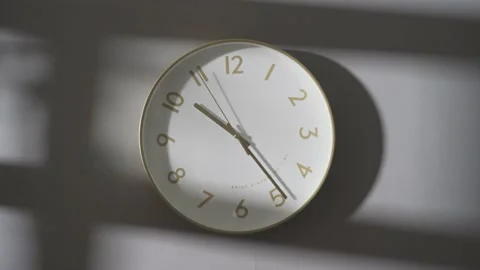 The clock on the wall showed 10:25,the second hand goes past. Stock Footage 162655125