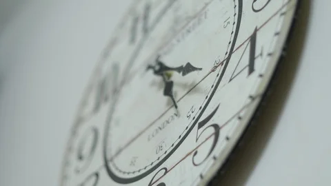 Clock on the wall showing time Stock Footage 88211752