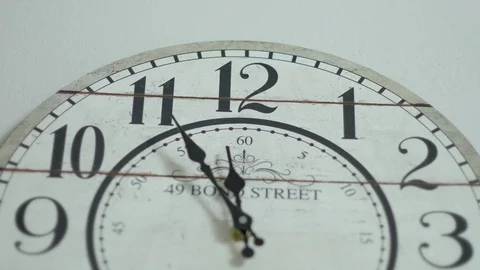 Clock on the wall showing time Stock Footage 88211808