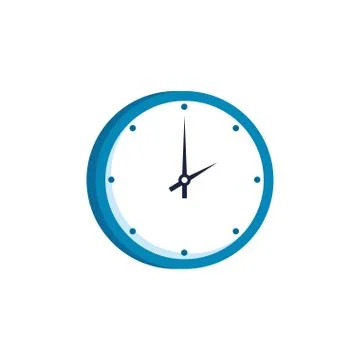 Clock wall time isolated icon Stock Illustration