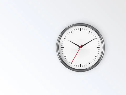 Clock on wall vector wallpaper illustrator Illustrazione stock