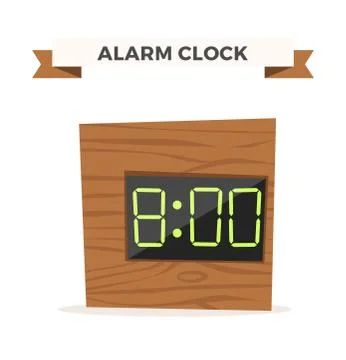 Clock watch alarm vector icon illustration Stock Illustration