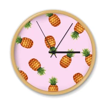 Clock With Watermelon Pattern Stock Illustration