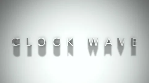 Clock wave 3D title animation with shadows on a white background Stock Footage 297381229