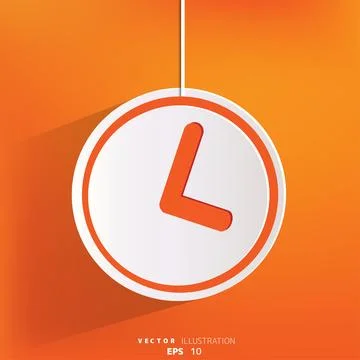 Clock web icon button 스톡 일러스트