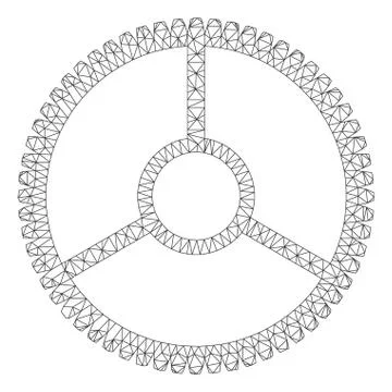 Clock Wheel Polygonal Frame Vector Mesh Illustration 스톡 일러스트