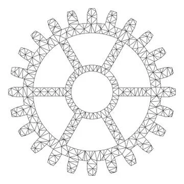 Clock Wheel Polygonal Frame Vector Mesh Illustration Stock-Illustration