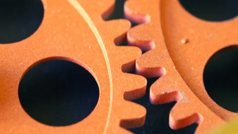 Clock wheels turning. process,idea,concept Stock Footage 87340165