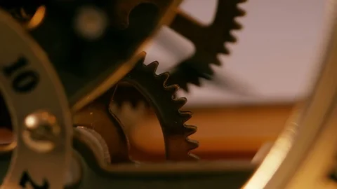 Clock wheels turning:process, progress, idea: Video stock 85627913