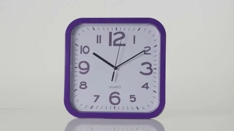 Clock on white background 4k 스톡 동영상 75224761