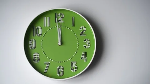 Clock on a white background Stock Footage 123886758