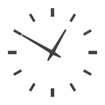 Clock on white background. Isolated 3D illustration イラスト素材