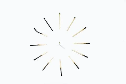 Clock on the white background Stock Photos