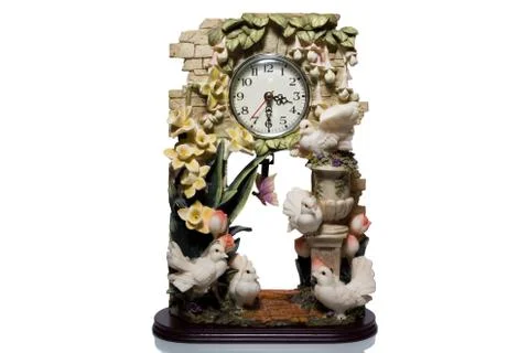 Clock on a white background Stock Photos
