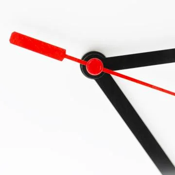 Clock in the white  background Stock Photos