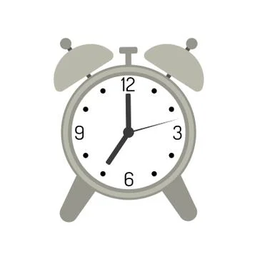 Clock on white background. Vector illustration in trendy flat style. ESP 10. Stock Illustration