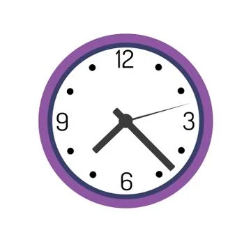 Clock on white background. Vector illustration in trendy flat style. ESP 10. Stock Illustration