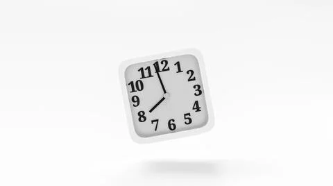 Clock white color. Stock Illustration
