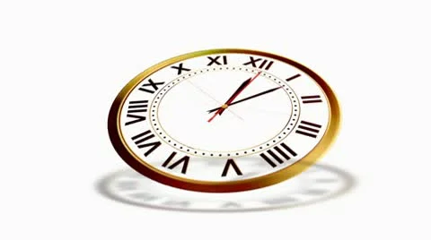 Clock on white 库存影片 10798982