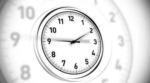 Clock White Stock Footage 23458499
