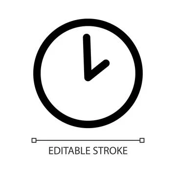 Clock white linear ui icon Stock Illustration