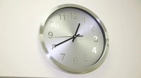The clock on the white wall 動画素材 68180844